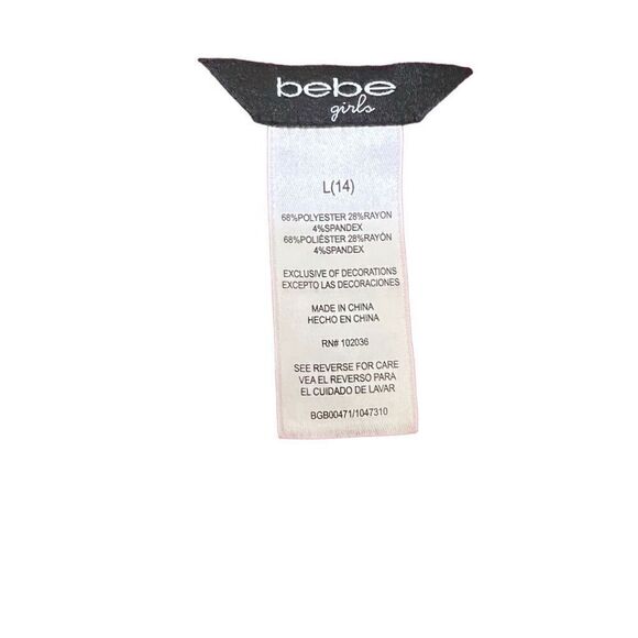 Vintage Y2K Bebe Girls Bling Logo Bell Sleeve Long Sleeve Top Shirt Size L / 14 - Picture 6 of 6